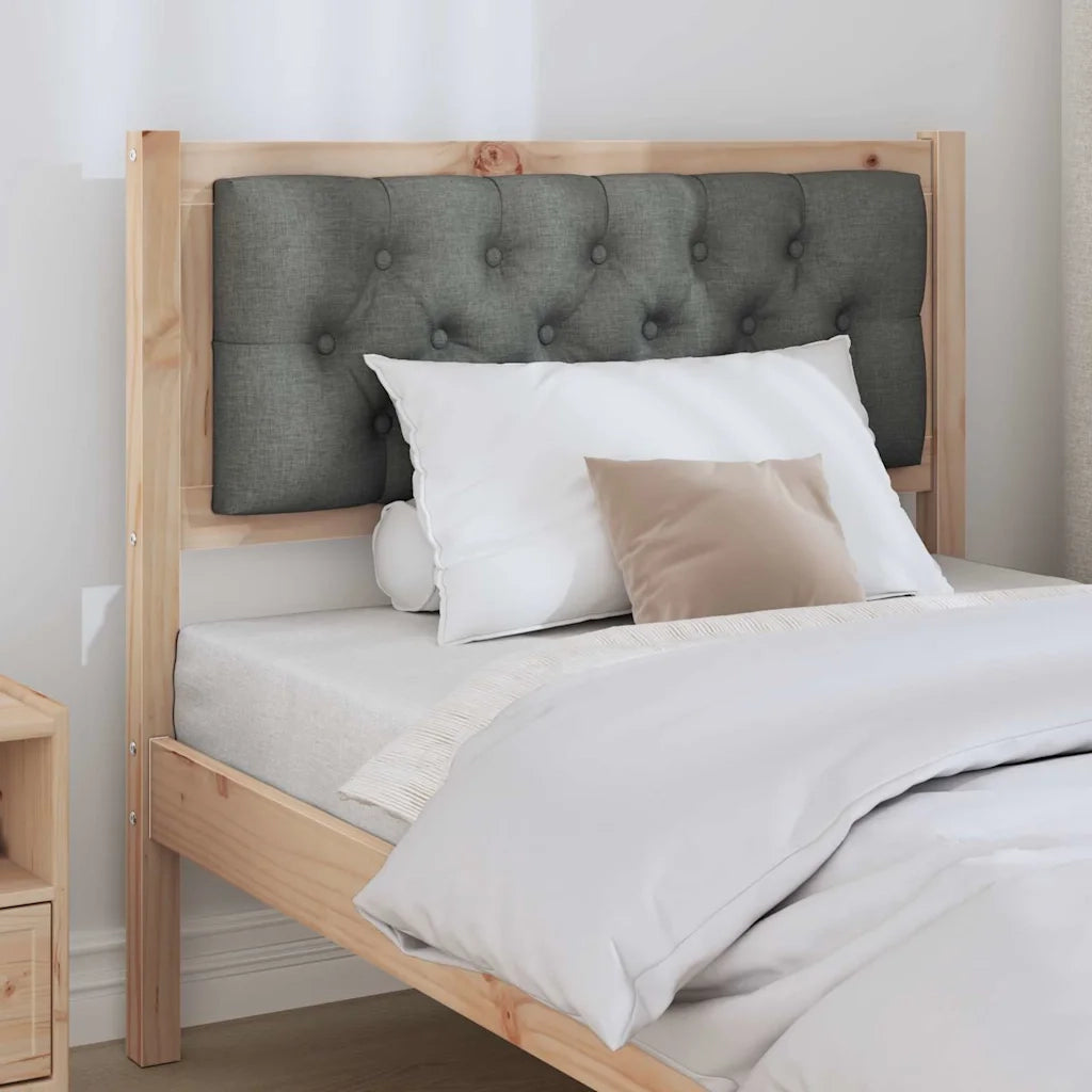 Testiera marrone e grigio scuro 90 cm Legno di pino massello 879030