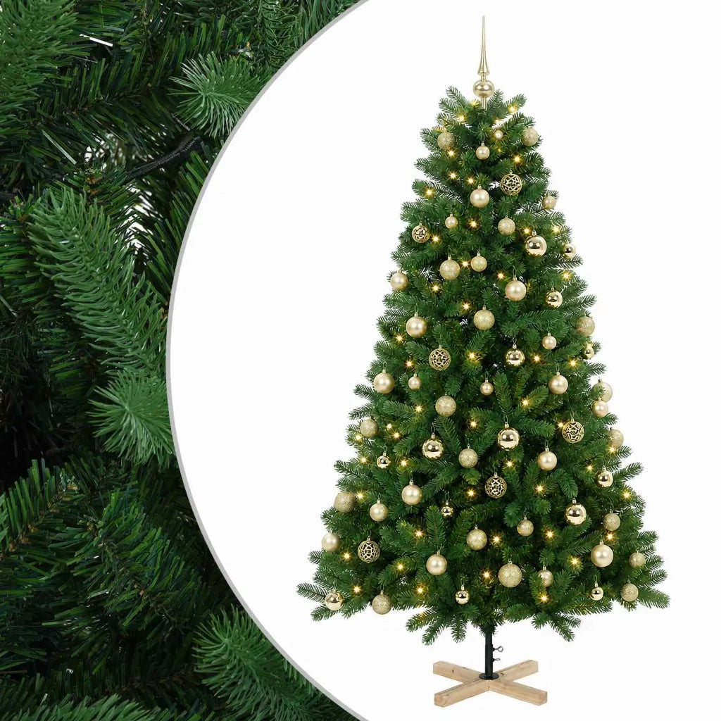 Albero di Natale artificiale con palline 180 cm 300 LED 3461427