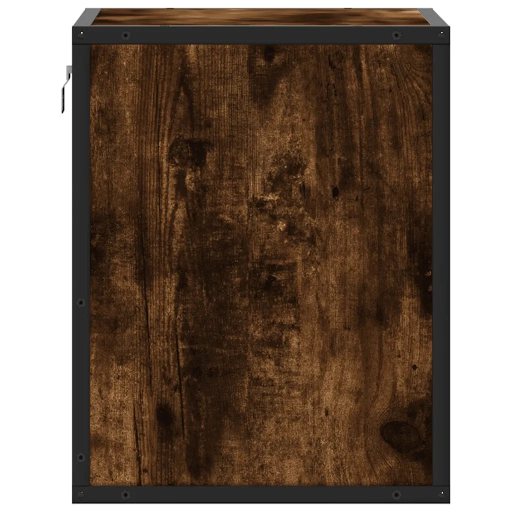 vidaXL Comodini a Muro 2 pz Rovere Fumo 40x31x39,5 cm