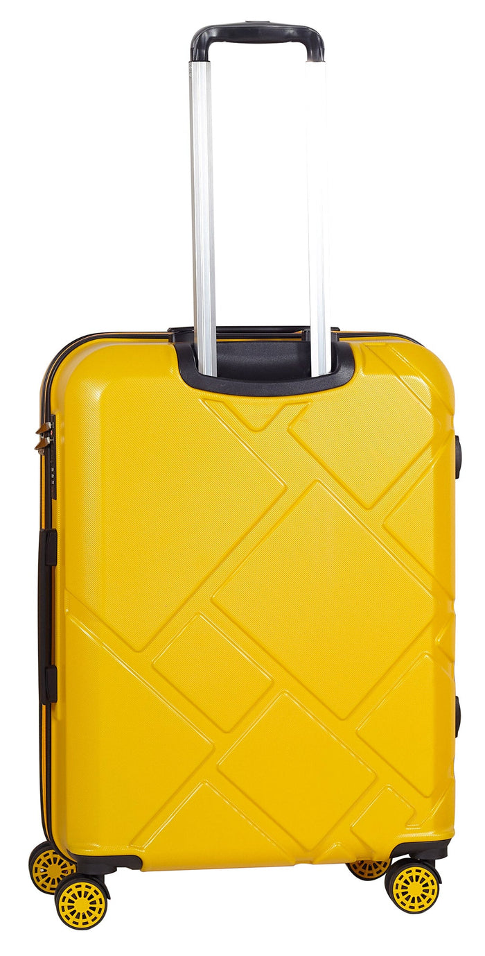 Trolley Valigia Media Rigida in ABS 4 Ruote TSA Ravizzoni Mango Giallo