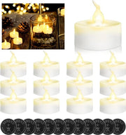 12 Pezzi di Luminarie a Fiamma Fissa con Timer - Candele LED a Luce Calda - Luminarie Realistiche per Casa Matrimonio Natale Festa - Decorazione di Festa