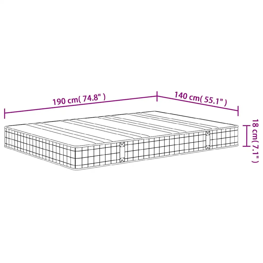 Materasso a Molle Bonnel Medio 140x190 cm 3206378