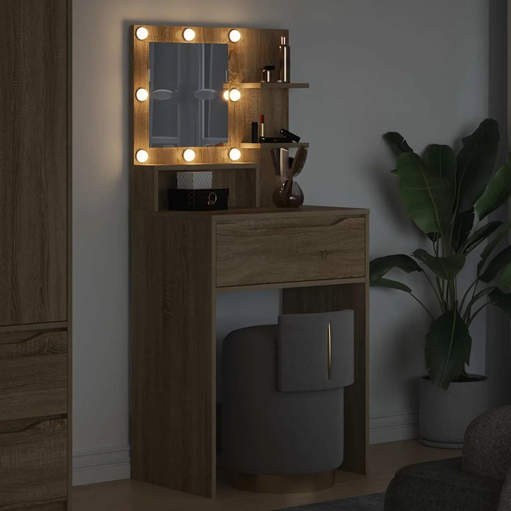 Tavoli da Trucco per Camera da Letto con cassetto Rovere Sonoma