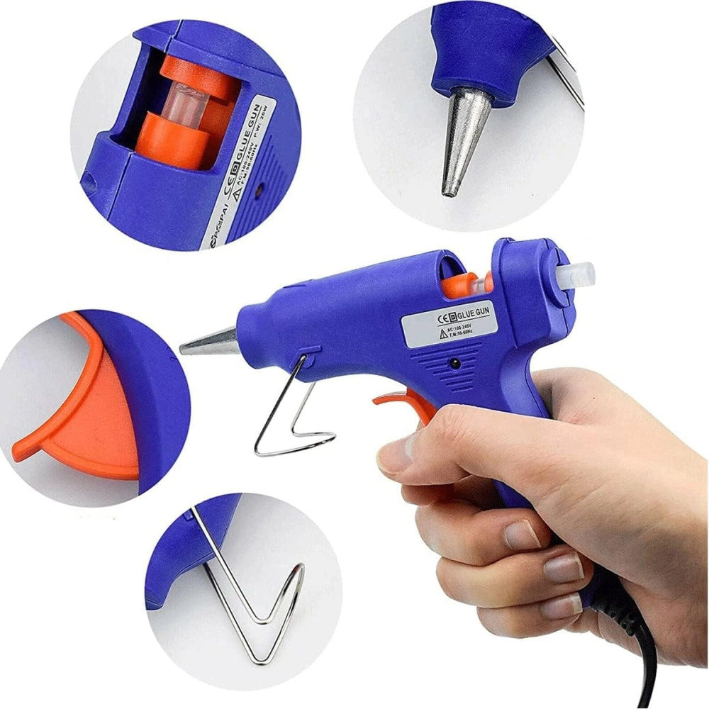 Trade Shop - Pistola Colla A Caldo Incollatrice Elettrica 60w Con 5 Stick Termocollante Prof -