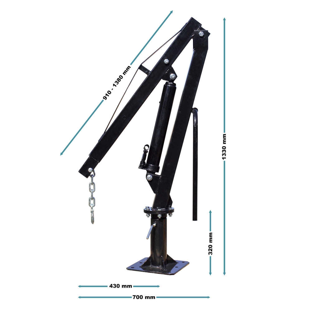 Gruetta per pick up idraulica max 500 kg girevole a 360° Mini gru di sollevamento