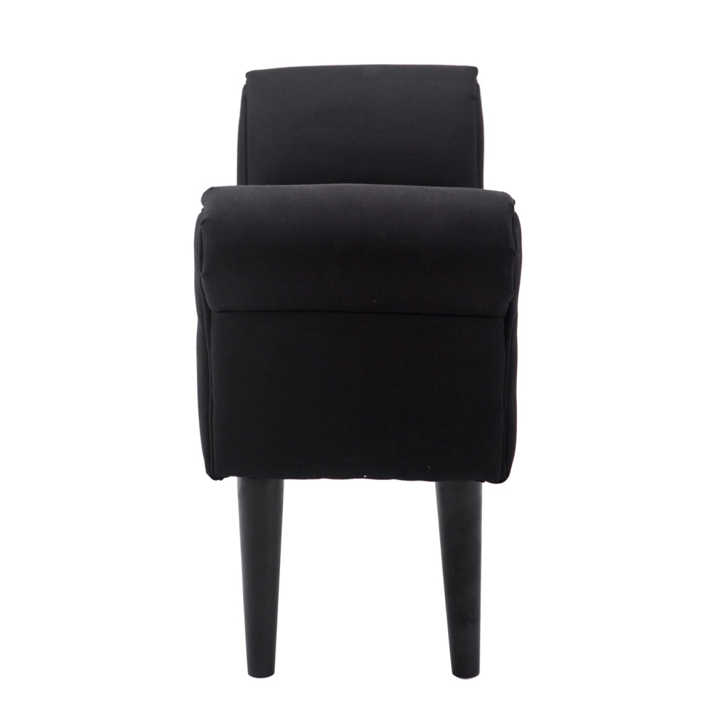 Panca imbottita con contenitore ¨C Xylo ¨C Nero, 102x36x51 cm