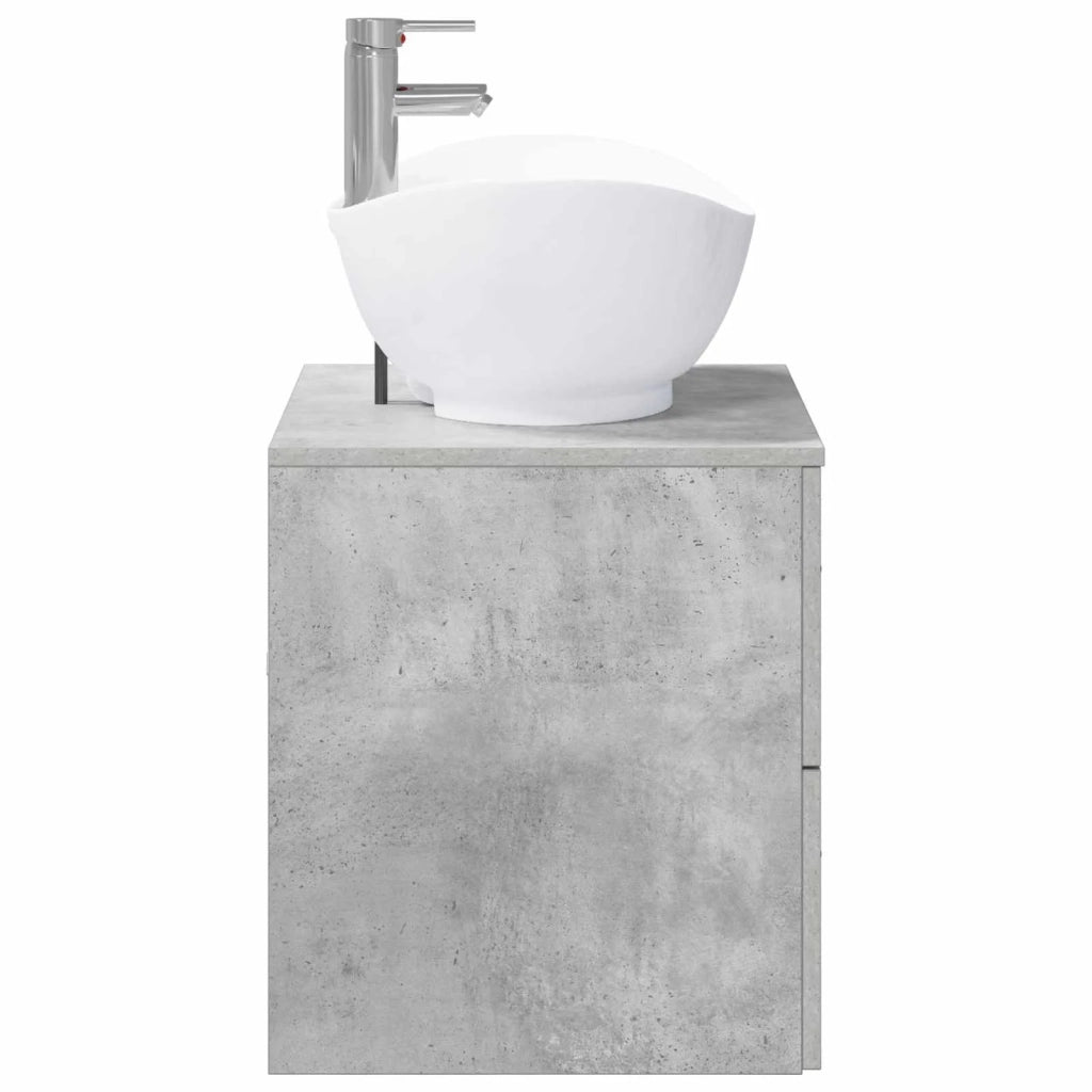 Set di mobili per il bagno Grigio Cemento Legno ingegnerizzato 3404401
