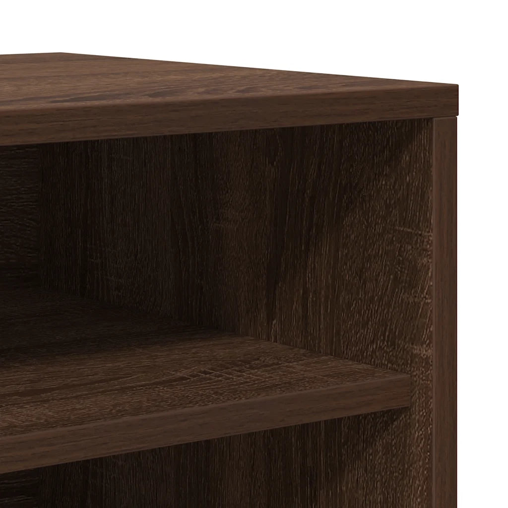 Scarpiera-Scaffale per scarpe Rovere Marrone 60x35x70 cm in Legno Multistrato