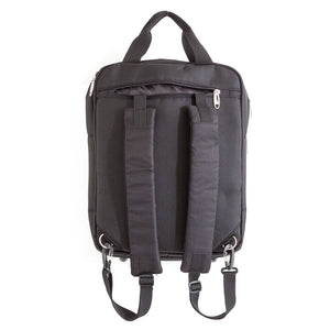 Zaino Porta Pc iPad Tablet in Poliestere Doppia Tasca Frontale Ravizzoni EGO Nero