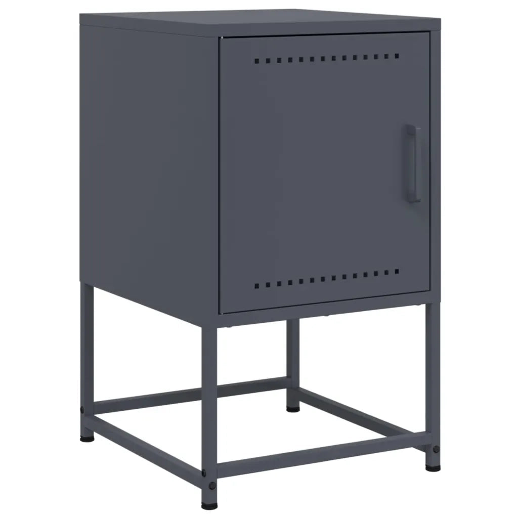 Comodini 2 pz Antracite 36x39x60,5 cm in Acciaio