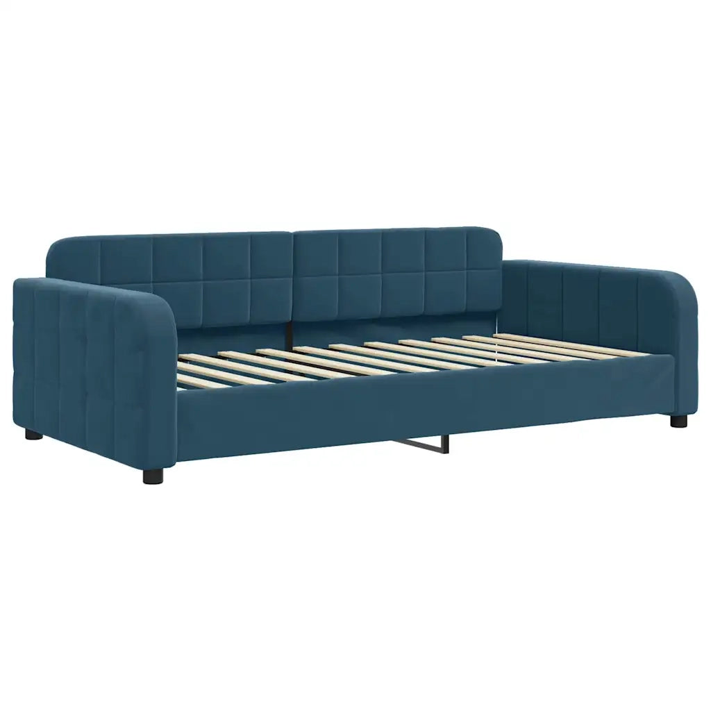 vidaXL Letto da Giorno Blu 100x200 cm in Velluto