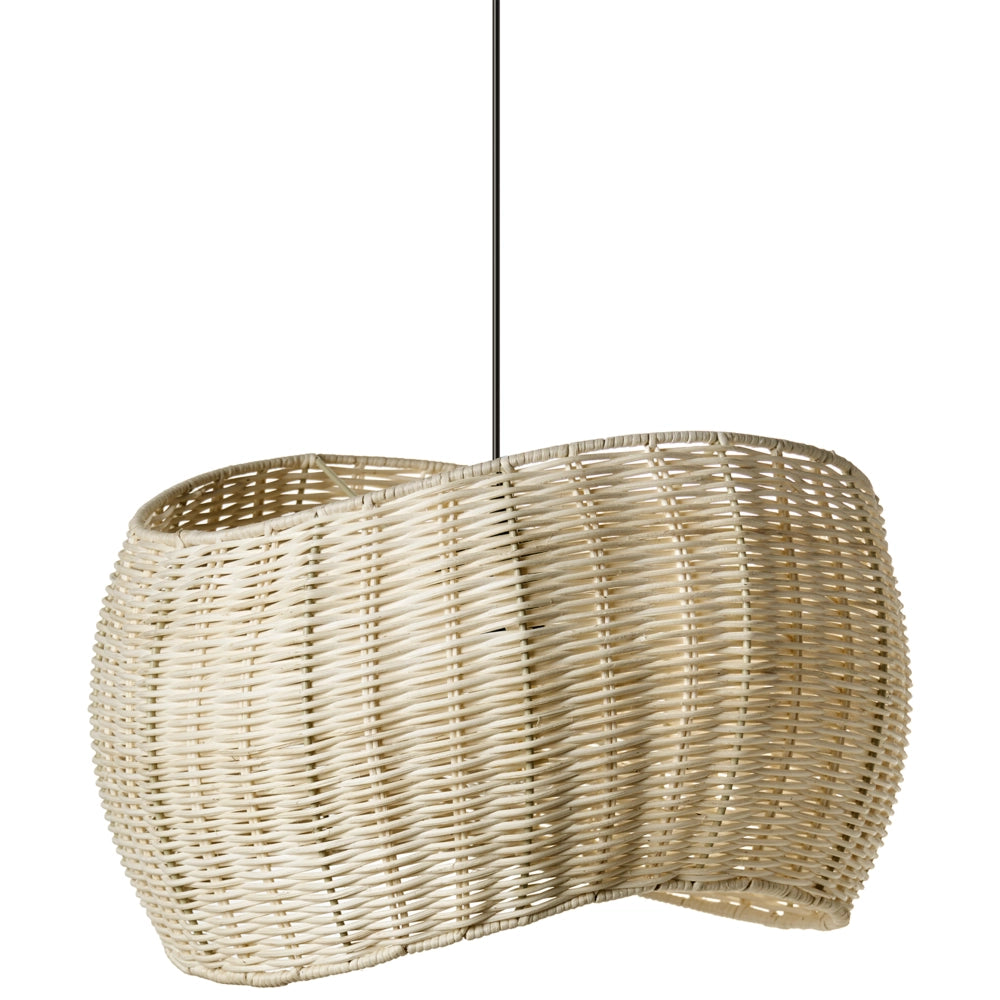 Lampada a sospensione con paralume in rattan naturale e struttura in ferro Lampada a sospensione in stile boho Illuminazione