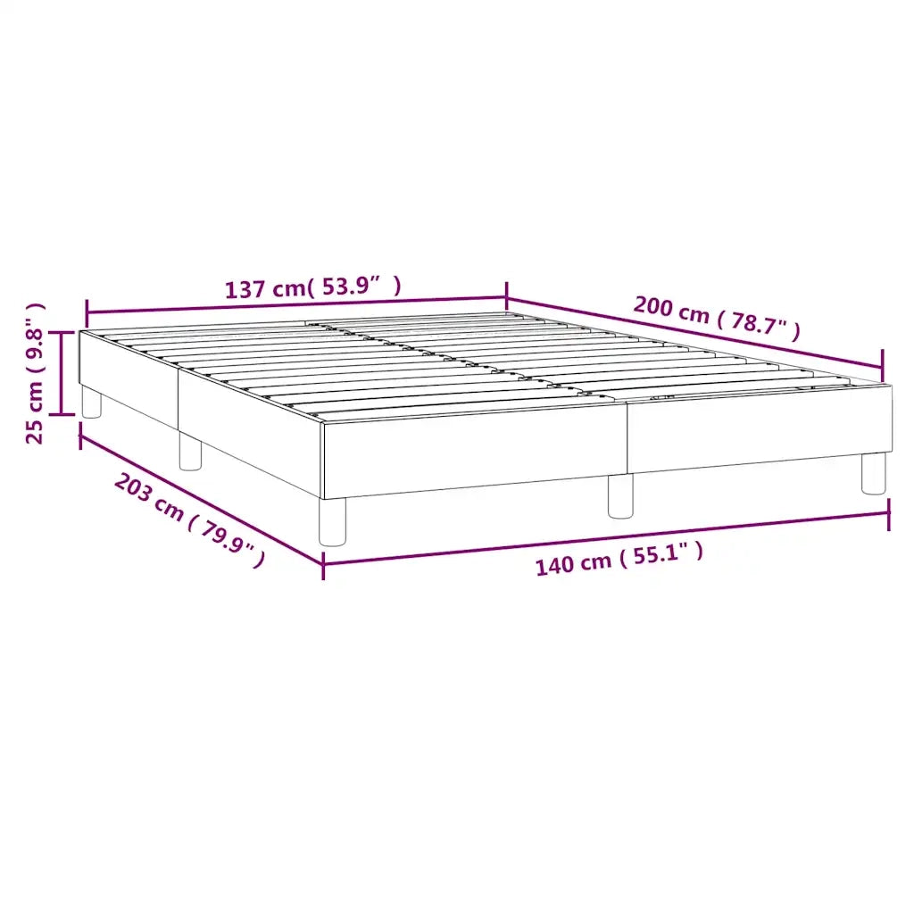 Struttura Letto a Rete a Molle-Giroletto Verde Scuro 140x200 cm in Velluto 109039