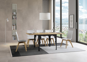 Tavolo Allungabile 90-180x90x78/80 cm Paxon Libra Quercia Naturale