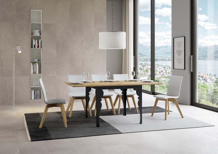 Tavolo Allungabile 90-180x90x78/80 cm Paxon Libra Quercia Naturale