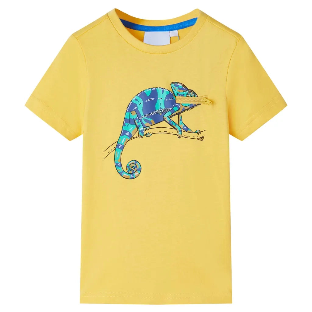 Maglietta da Bambino a Maniche Corte Ocra Chiaro 116cod mxl 133755