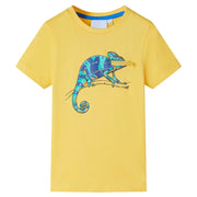 Maglietta da Bambino a Maniche Corte Ocra Chiaro 116cod mxl 133755