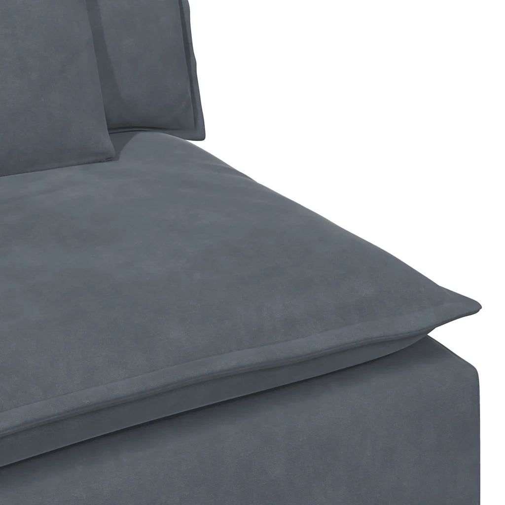 vidaXL Divano Modulare con Cuscini Grigio Scuro
