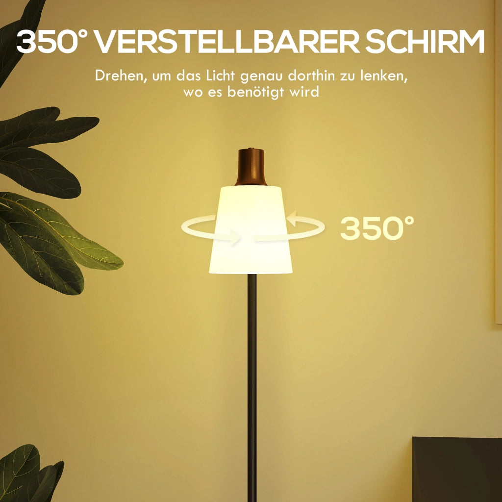 Lampada da terra LED con testa regolabile 350¡ã ¨C zephmum ¨C Nero 3000K/4000K/6500K