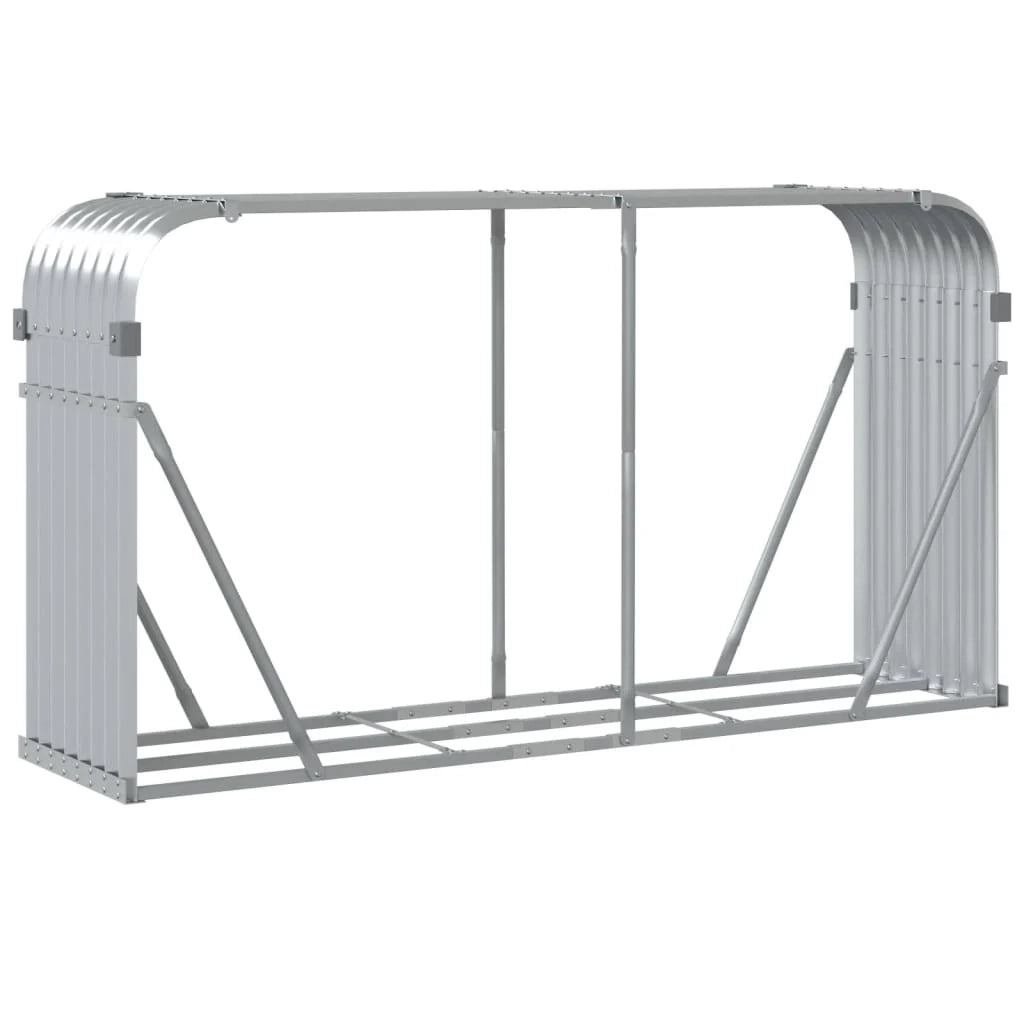 Portalegna argento 180 x 45 x 100 cm acciaio zincato Argento 02_0043792