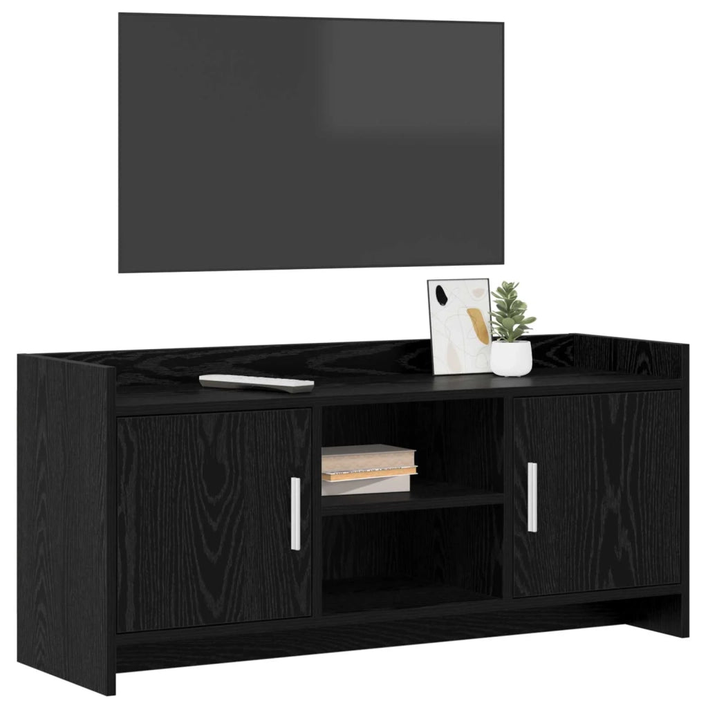 Mobile TV 102 x 33 x 47 cm Rovere Nero Legno ingegnerizzato 8011164