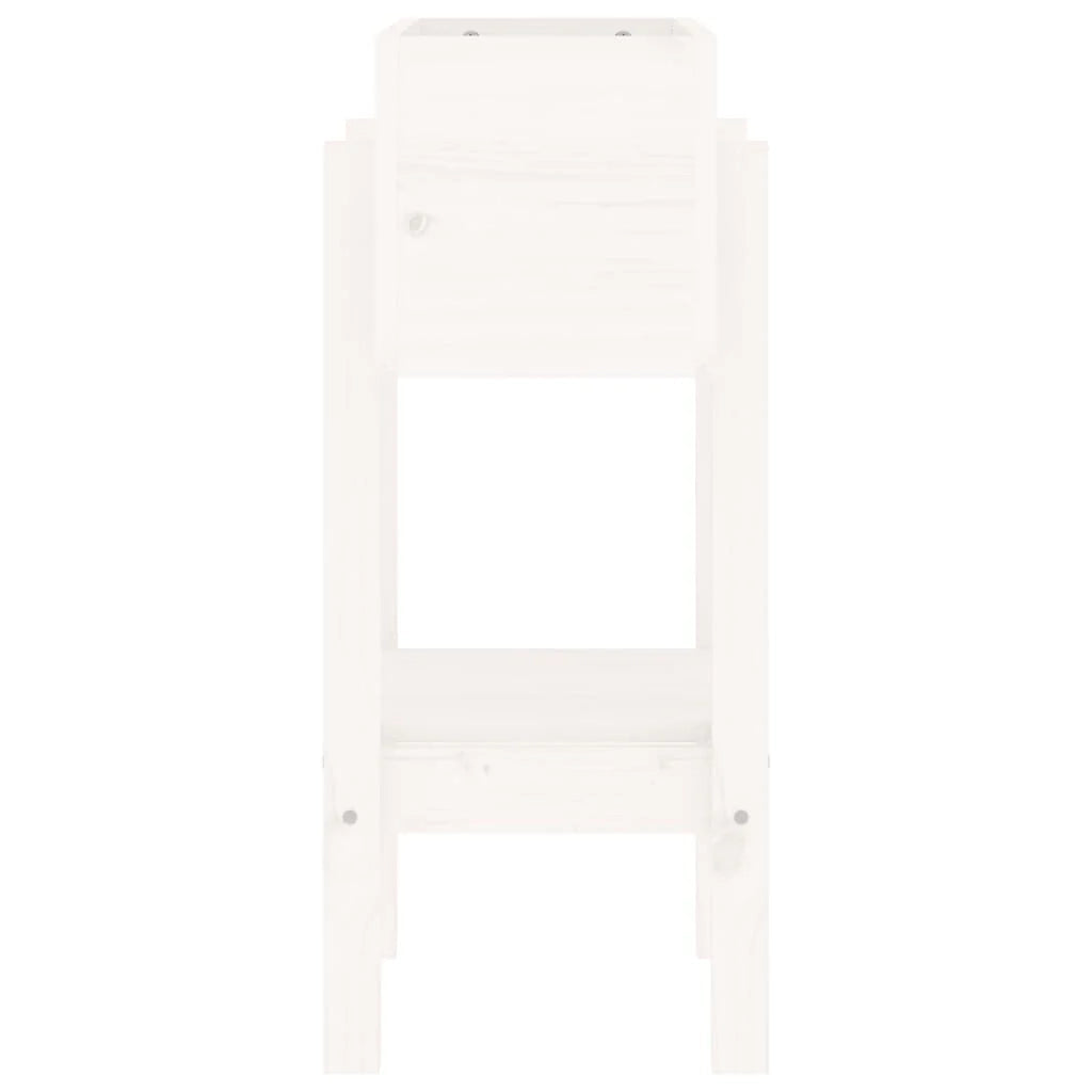 Fioriera rialzata per piante e fiori terrazza giardino 62 x 30 x 69 cm legno massello di pino bianco 02_0037747