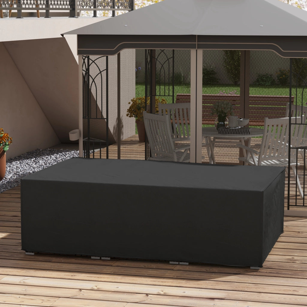 Copertura per set mobili da giardino ¨C Xylo ¨C tessuto Oxford impermeabile anti-UV, 222x155x67 cm, nero