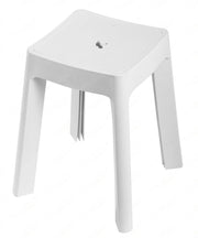 Sgabello da Bagno per Doccia Contenitore in Resina Portaoggetti Keope Metaform Colore: Bianco