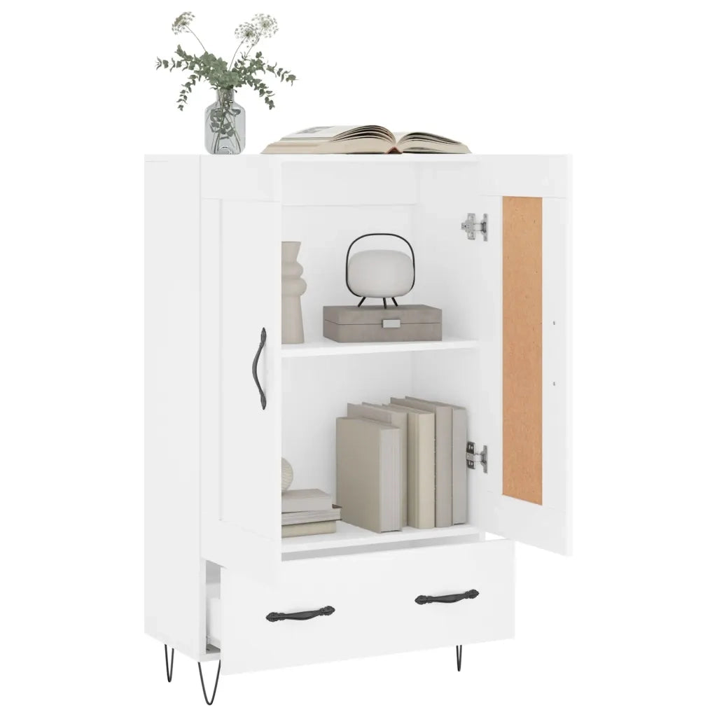 Credenza Bianca 69,5x31x115 cm in Legno Multistrato 830316