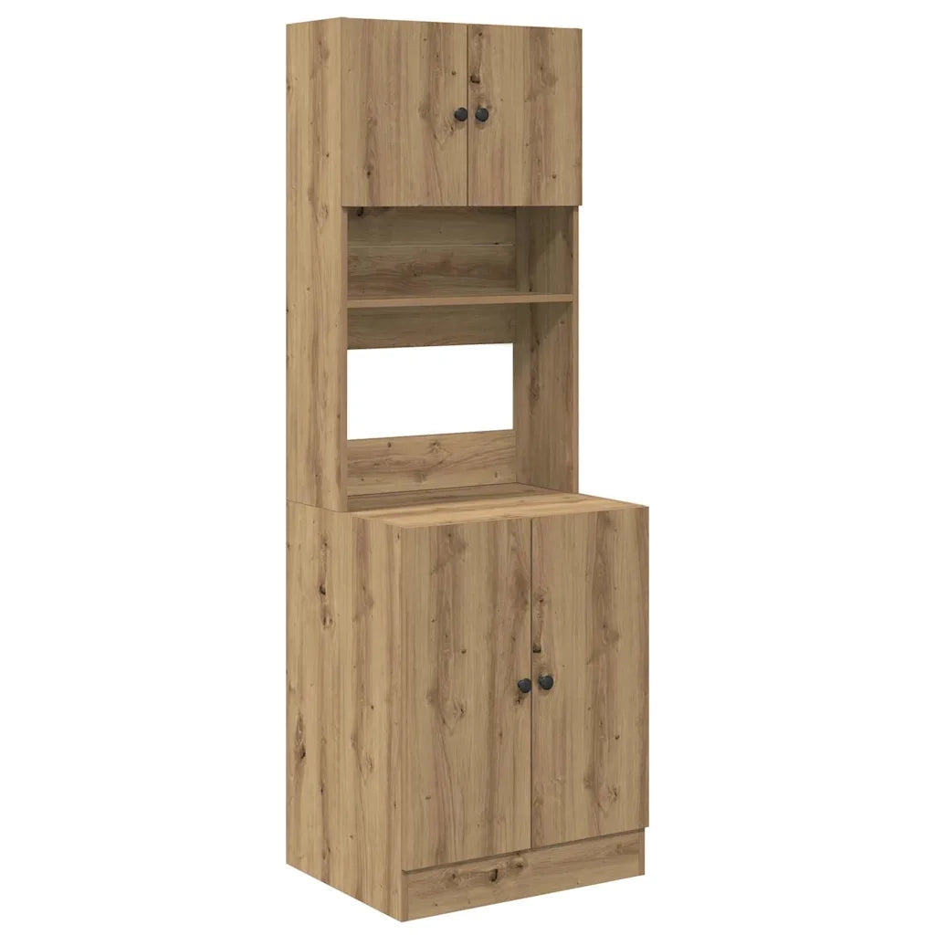 Credenza da cucina 2 pz-Set di 2 Buffet-Armadio da cucina Rovere artigianale 60 x 50 x 180 cm