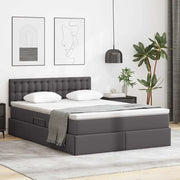Letto con contenitore e materasso Grigio 140 x 200 cm