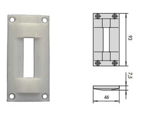 CONTROPIASTRA IN NYLON 06062- - mm.46x93 spessore mm.7,5 (06062) - 5 pezzi CISA