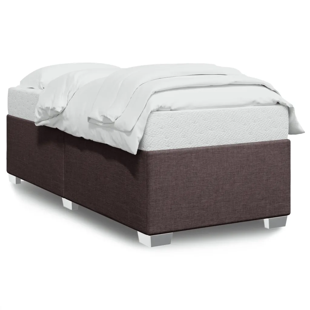 Giroletto senza Materasso-Struttura Letto Marrone Scuro 90x190 cm Tessuto 453156