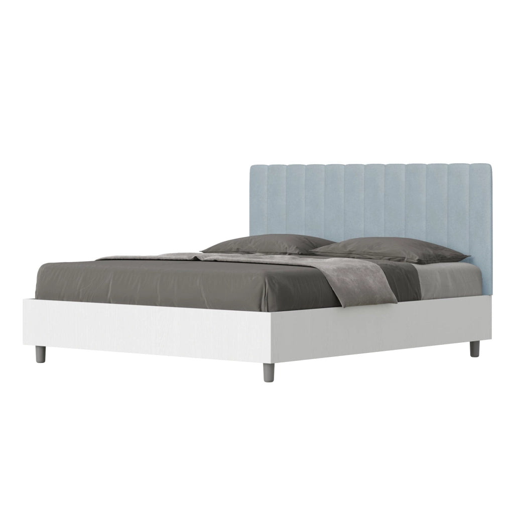 Letto Matrimoniale 160x190 cm Senza Rete Kaia Azzurro
