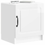 Comodino | Armadio da Notte | Mobiletto da notte Bianco Lucido 43 x 34,5 x 47 cm