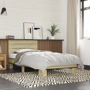 Giroletto-Struttura Letto Rovere Sonoma 75x190cm in Legno Multistrato e Metallo 695180