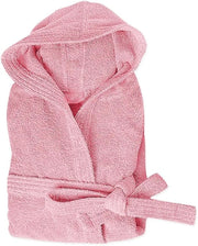 Accappatoio Spugna Cotone Taglia XXL Morbido Uomo Donna Cintura Tasche Cappuccio Rosa