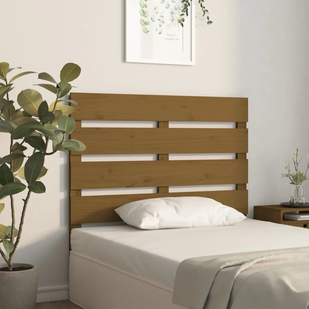 Testiera Marrone Ambra 75x3x80 cm in Legno Massello di Pino