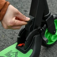 Monopattino Elettrico Pieghevole per Bambini 6+ Anni ad Altezza Regolabile, 71x36.5x75-80 cm, Nero e Verde