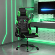Sedia da Gaming Massaggiante Nero e Verde in Similpelle cod mxl 75873