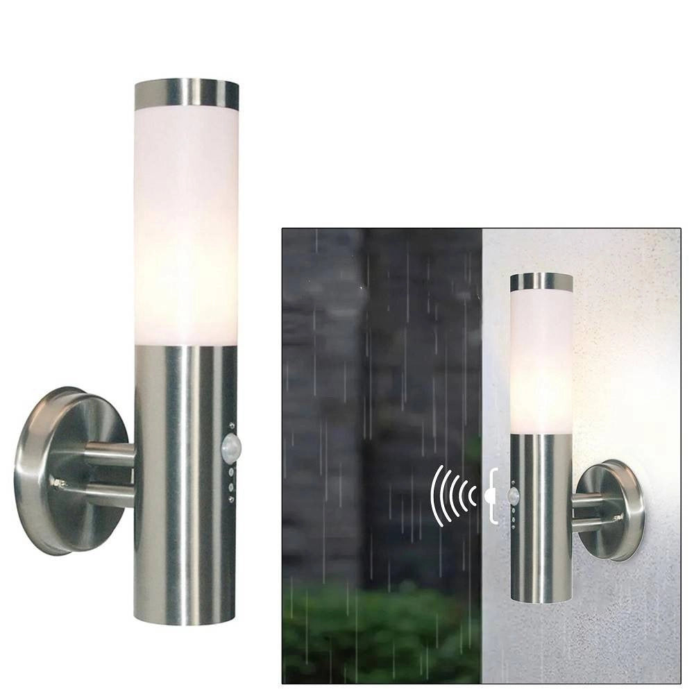 Trade Shop - Applique Led Lampada E27 Parete Sensore Movimento Luce Esterni Giardino Ip44 230v -
