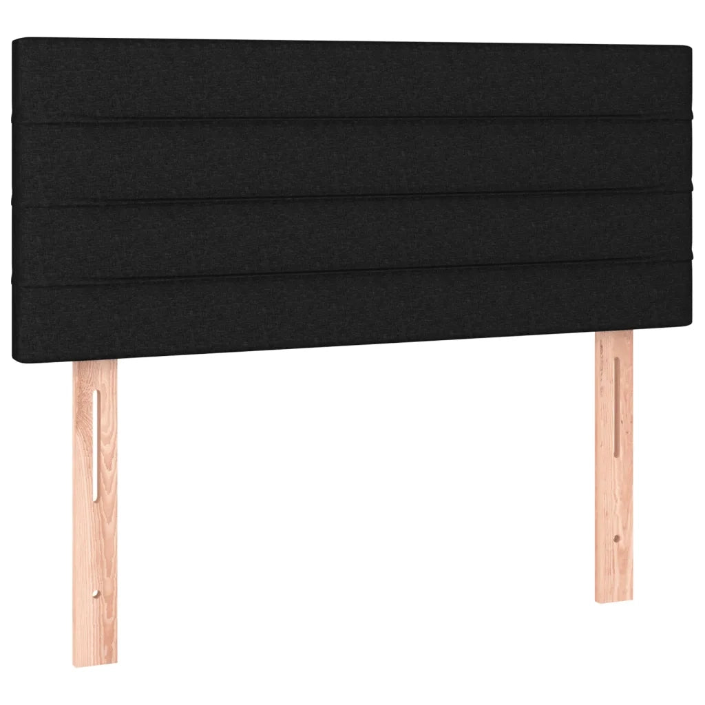 Giroletto a Molle con Materasso-Struttura Letto Nero 80x200 cm inTessuto 161684