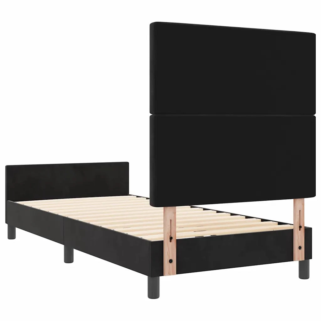 Letto a molle con testiera Nero 90 x 190 cm Velluto 3344845