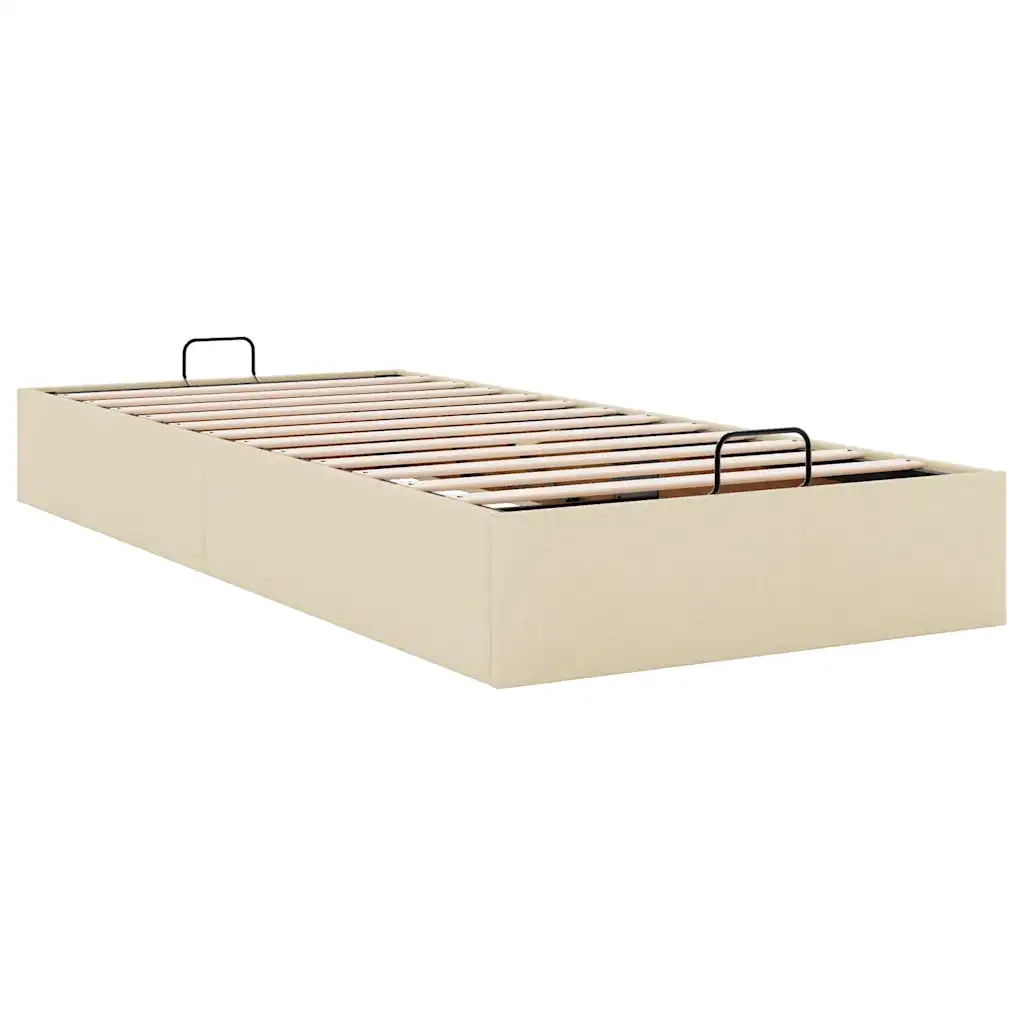 Struttura Letto Pouf senza Materasso Crema 80x200 cm in Tessuto 3310838