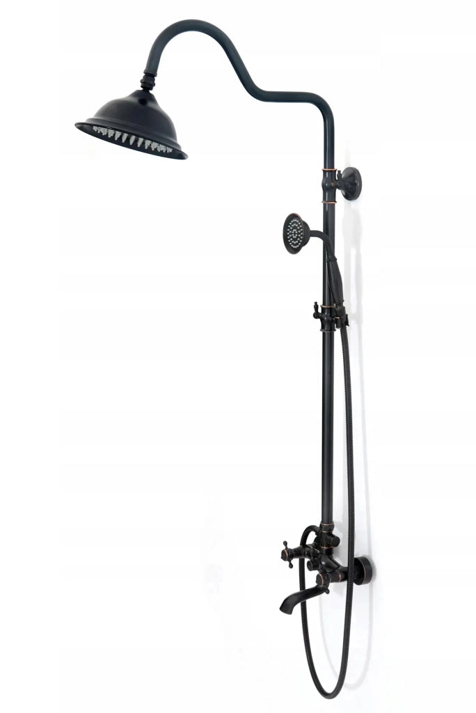 Set Doccia Con Beccuccio Rea Retro Old Black