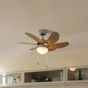 Ventilatore da soffitto per camera da letto - Plafoniere con ventilatore - Ventilatore da soffitto con illuminazione - Grigio