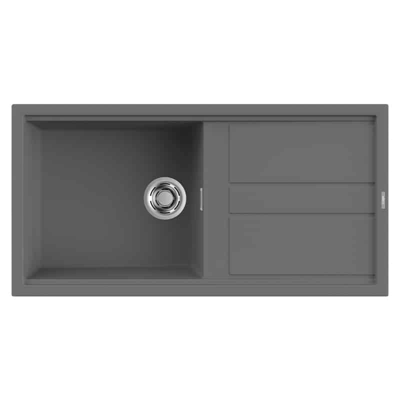 Lavello Elleci Incasso 1 vasca 100x51 Best 480 Keratek Plus Grigio Dark Grey LKB48099