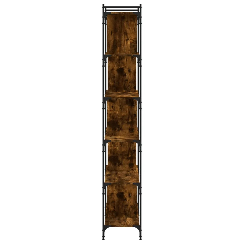 Libreria Rovere Fumo 6 Ripiani 76x32x192 cm Legno Multistrato 833947