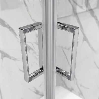 Box doccia angolare 80x100 cm doppio scorrevole vetro trasparente  Tay