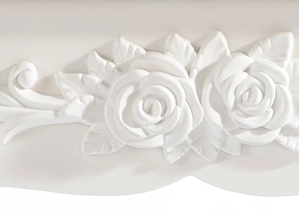 Sgabello da toeletta in legno MDF bianco crema 19_0000469